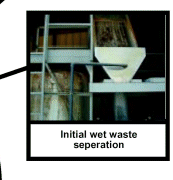 Initial wet waste separation