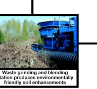 Wate grinding and blending station produces environmentally friendly soil enhancements